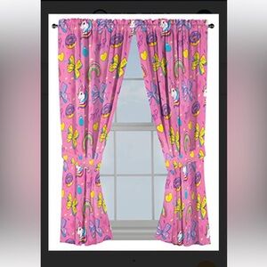 Nickelodeon Jojo Siwa Pink Unicorn and Rainbow Curtain Window Panels 2pk NWT